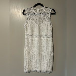 White Sleeveless Mini Dress